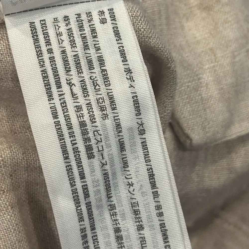 A&F high rise Linen-Blend Pants S light beige - Image 6