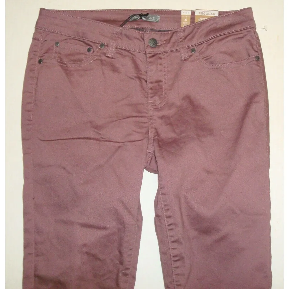 New NWT Womens 4 Prana Kayla Jeans Denim Dark Mauve Rose Pink Stretch Comfy 27 - Image 4