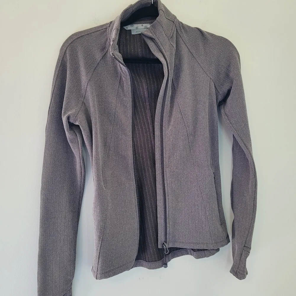 Athleta Taupe Brown Hope Herrington Fitted Full Zip-Up Jacket - Image 2