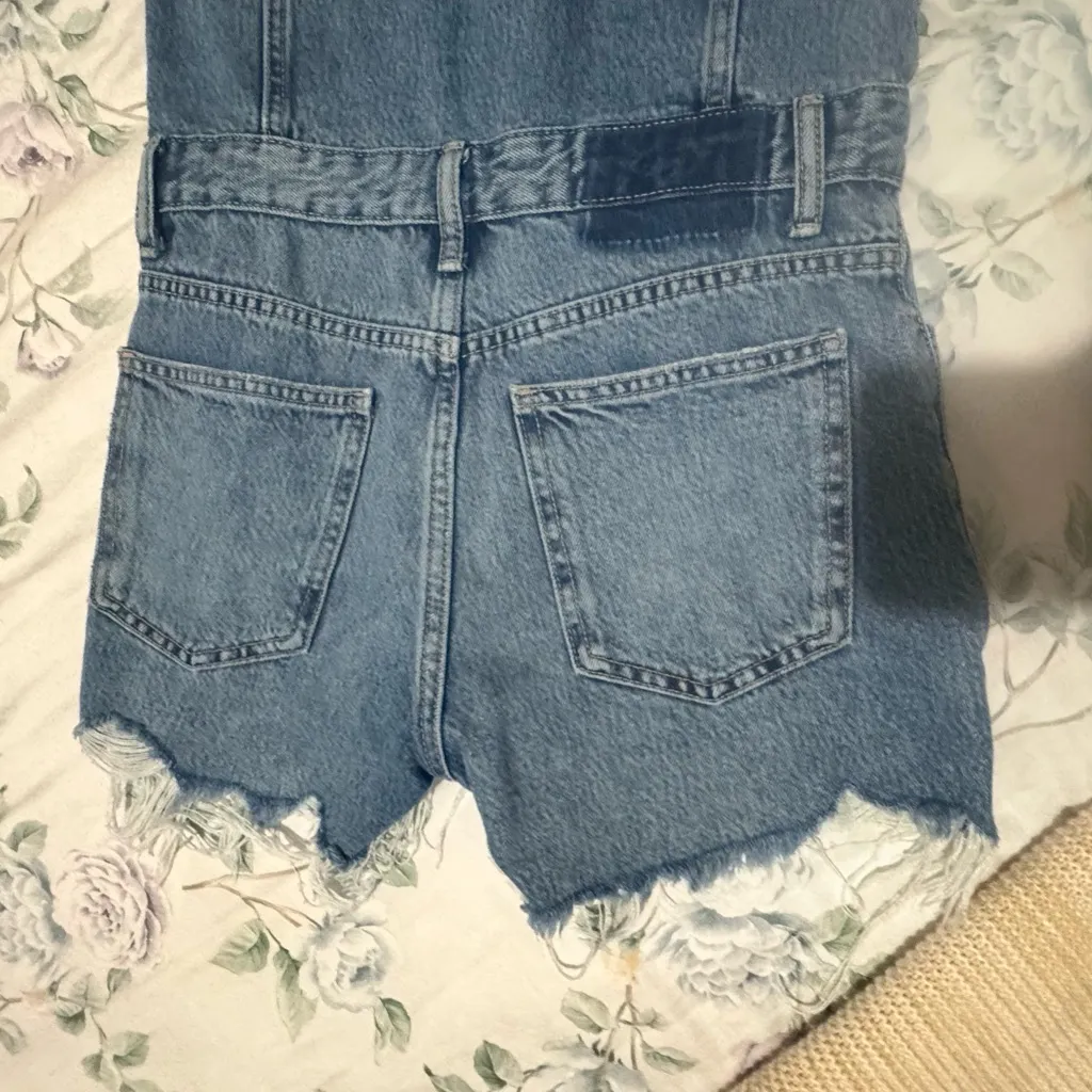 Zara Sleeveless Denim Romper - Image 5