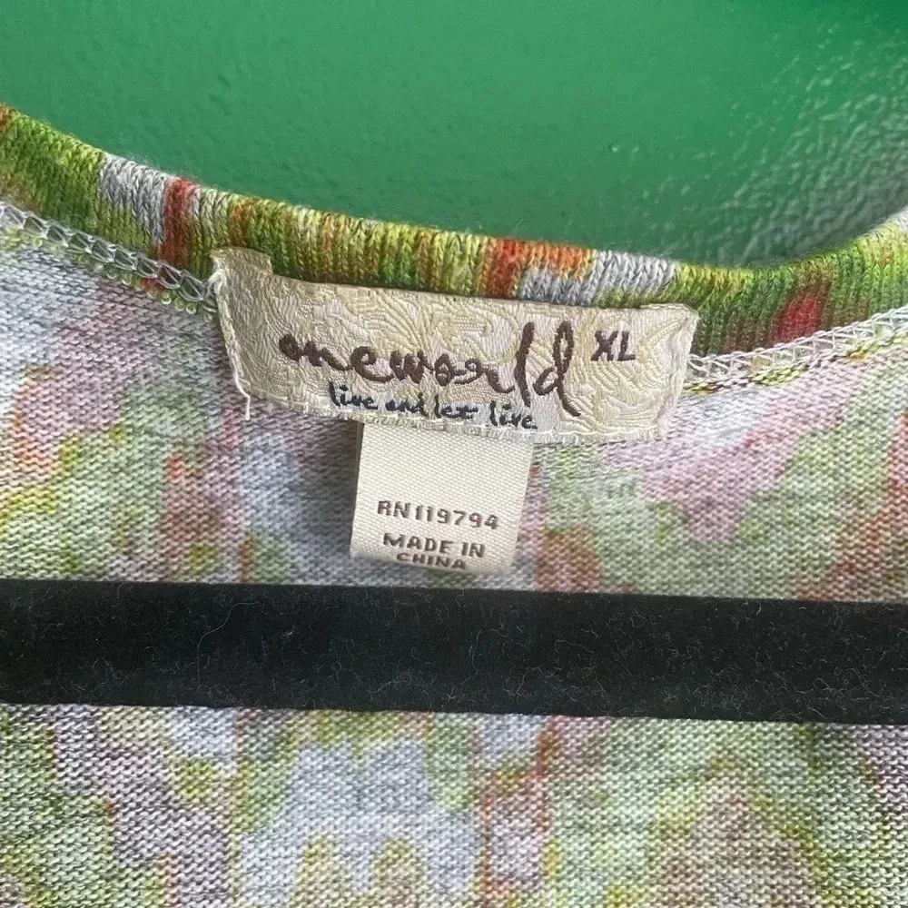 CLEARANCE!!! Emerald Cardigan Tribal Print Plus Size XL Boho‎ Bohemian EUC - Image 3