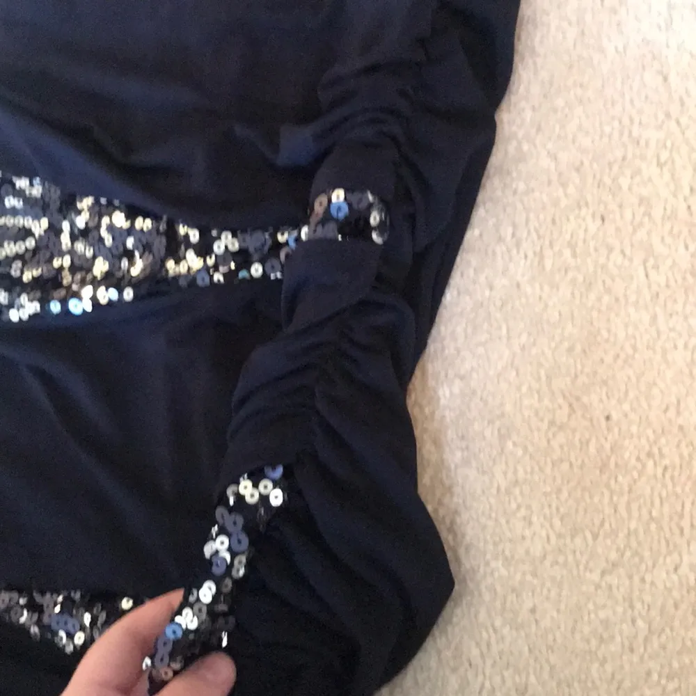 Deb Navy Sequin Spaghetti Strap Dress Blue - Image 4