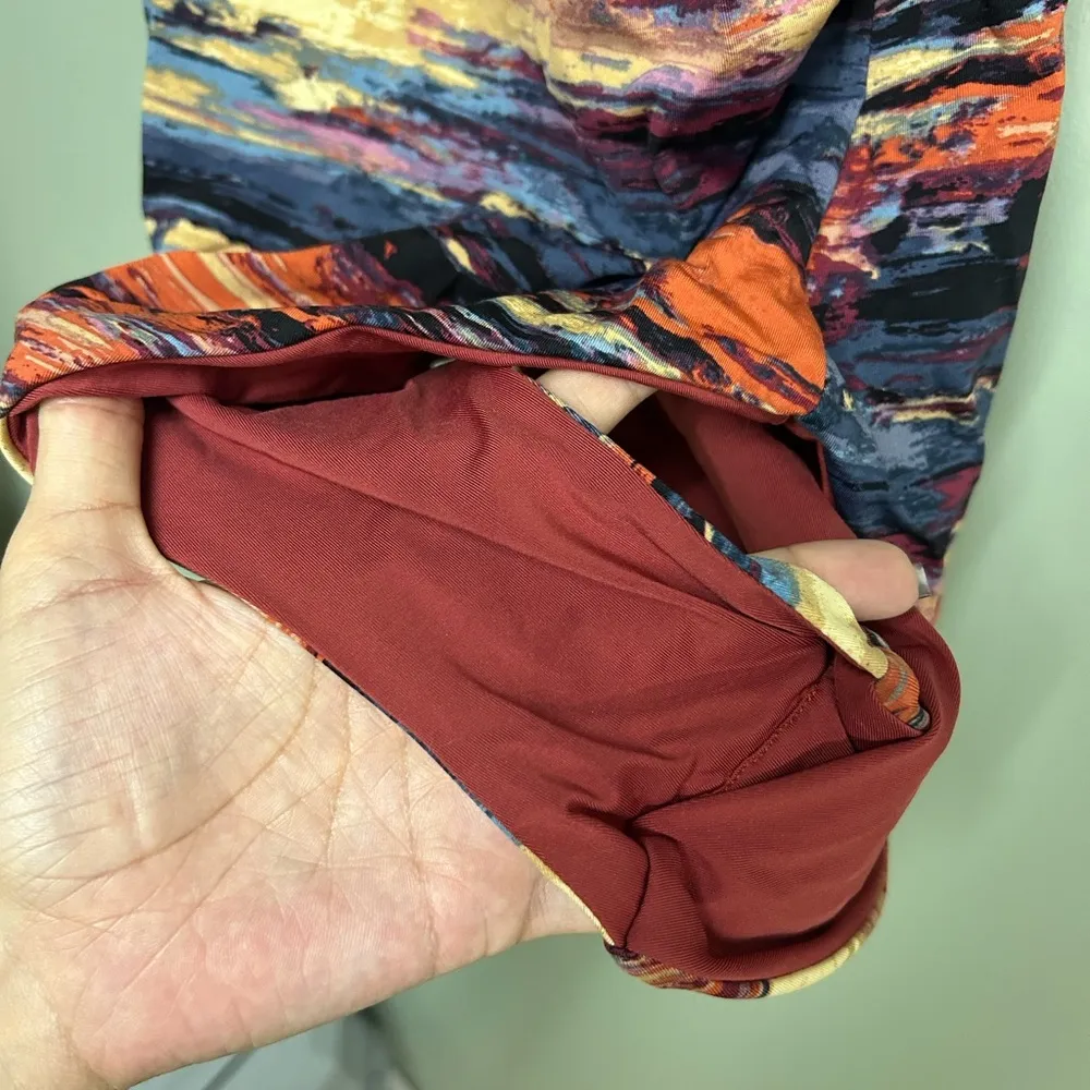 Colorful Striped Women’s One Piece Swimsuit Red Size undefined - Image 3