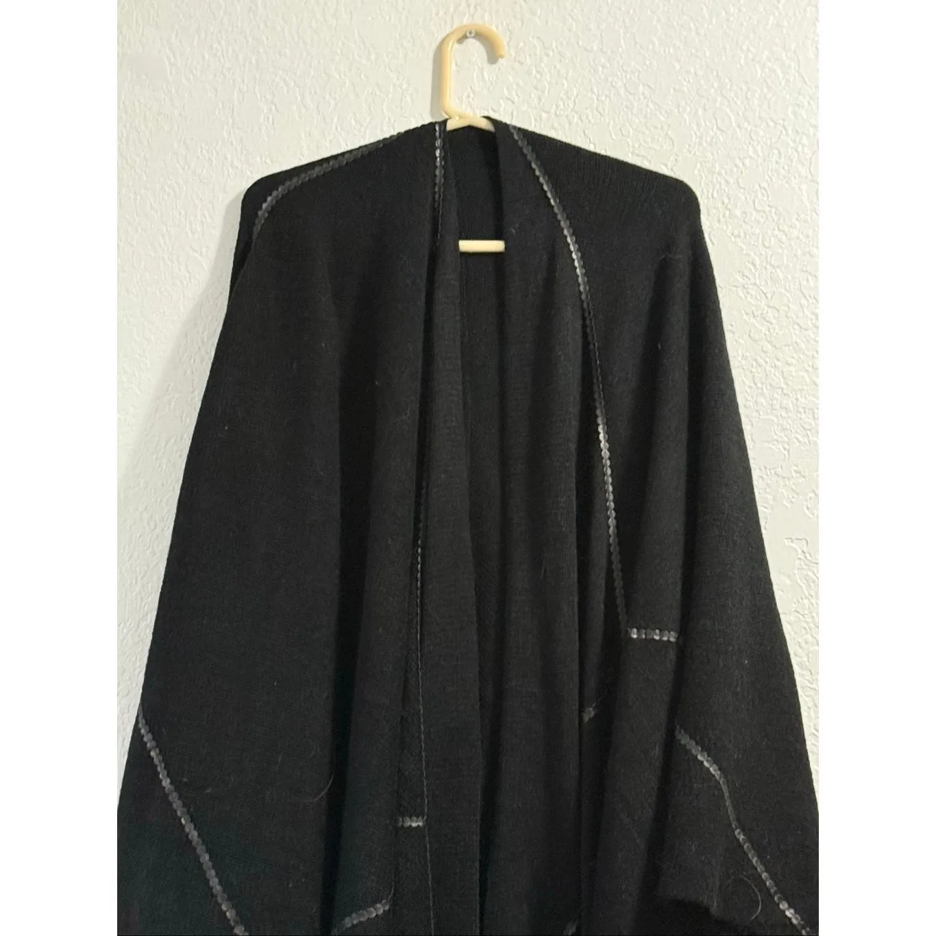 Lane Bryant black  Knit Women’s Cape Poncho - one size warm cozy - Image 2