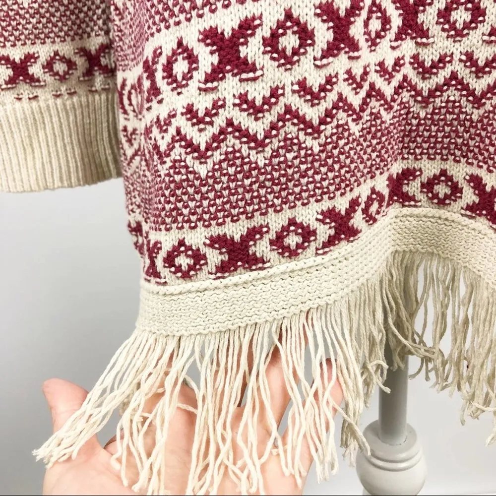 Natural Reflections Fringe XOXO Open  Cardigan S - Image 7