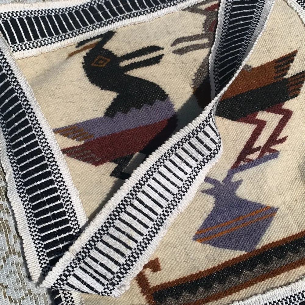 Vintage 100% Wool Bag from Equador Black - Image 7