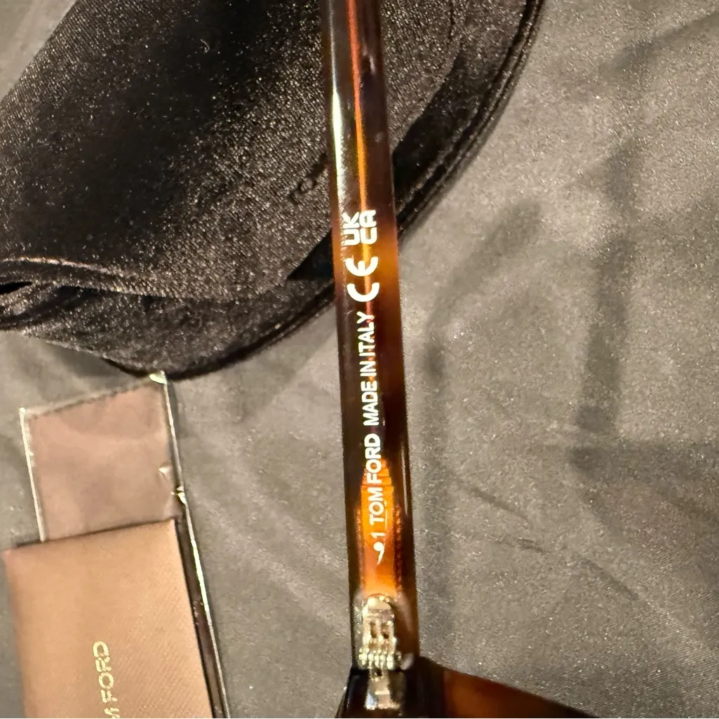 Tom Ford ASLAN FT1175 53E Blonde Havana/Brown Square Sunglasses - Image 5