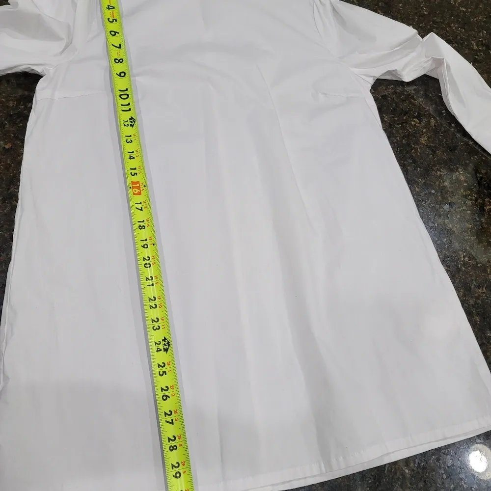 Boohoo Petite Women's White Cotton Laura Admiral Style Woven Shift Dress Size 8P - Image 15