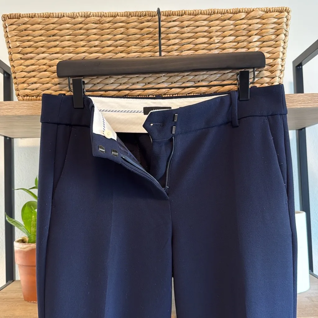J. Crew Cameron Mid-Rise Navy Woven Career Dress Pant Trouser, 8 - Image 6