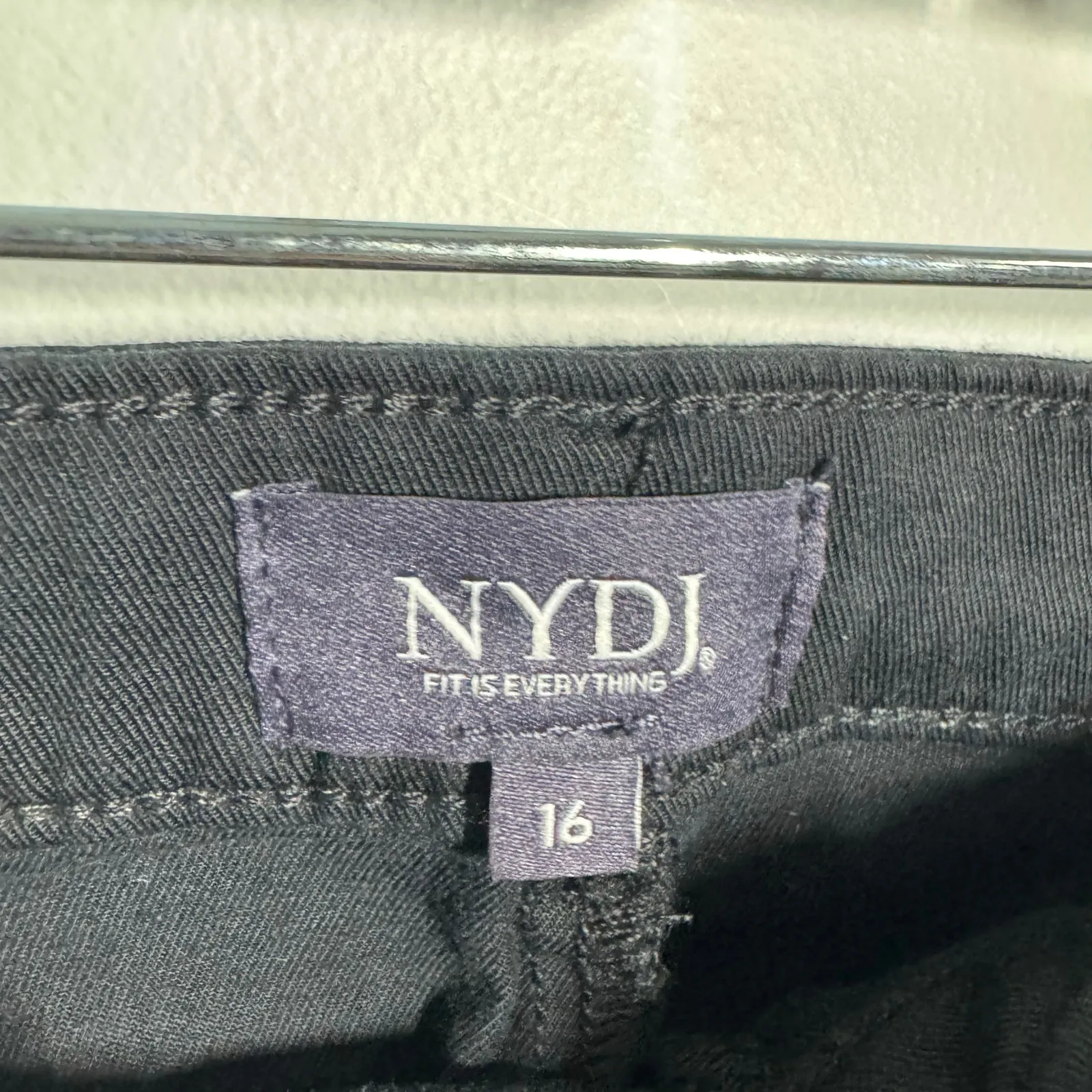 Not Your Daughters Jeans Black Wide Leg Trouser Pant Women 16 Plus Size Casual - Image 9