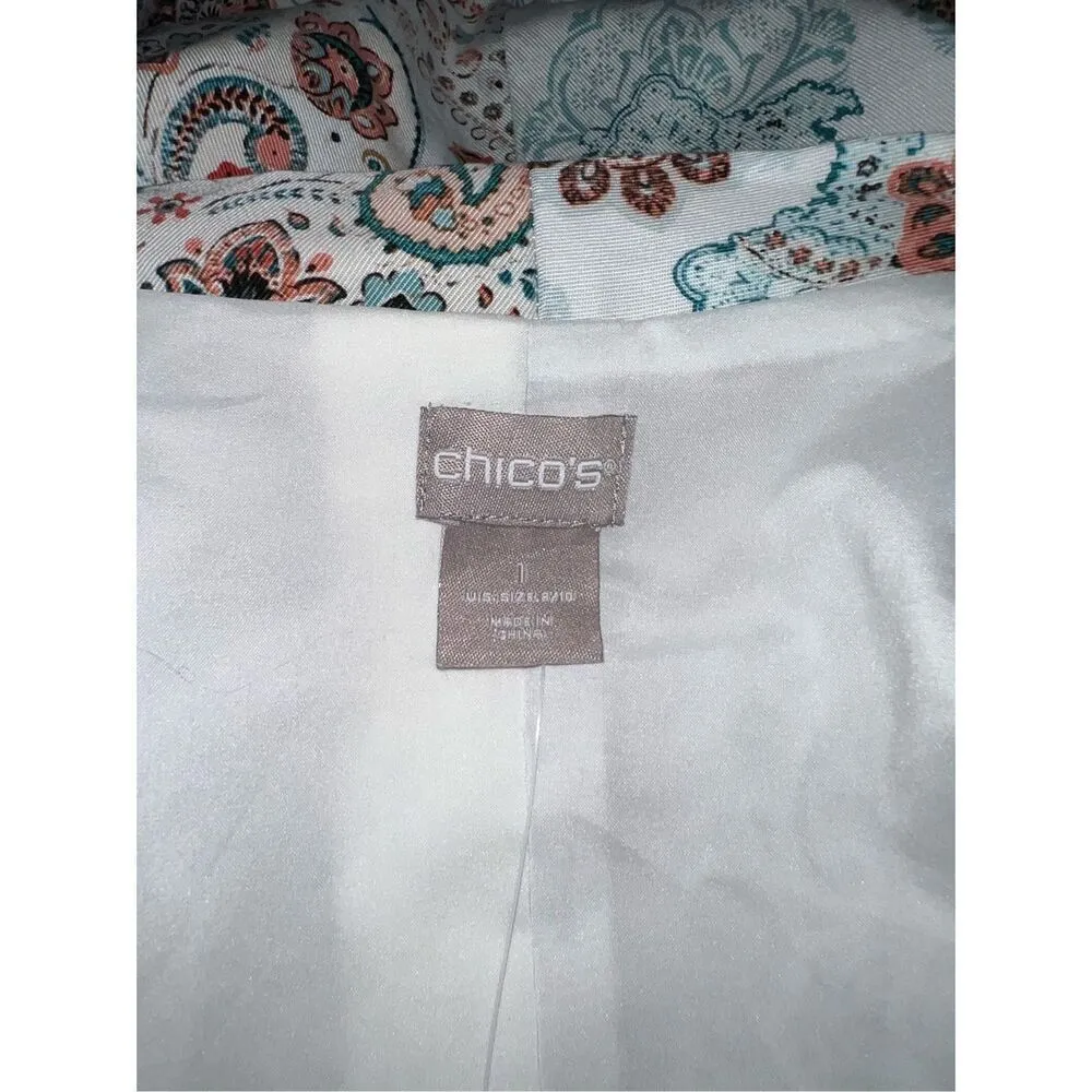 Women’s Chico Paisley Beach Blazer MEDIUM - Image 8