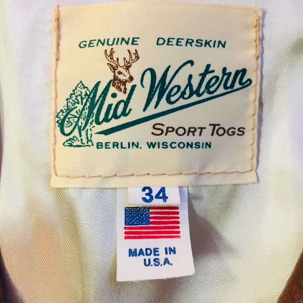 Vintage Deerskin Leather Coat Womens 34 Used RARE - Image 7