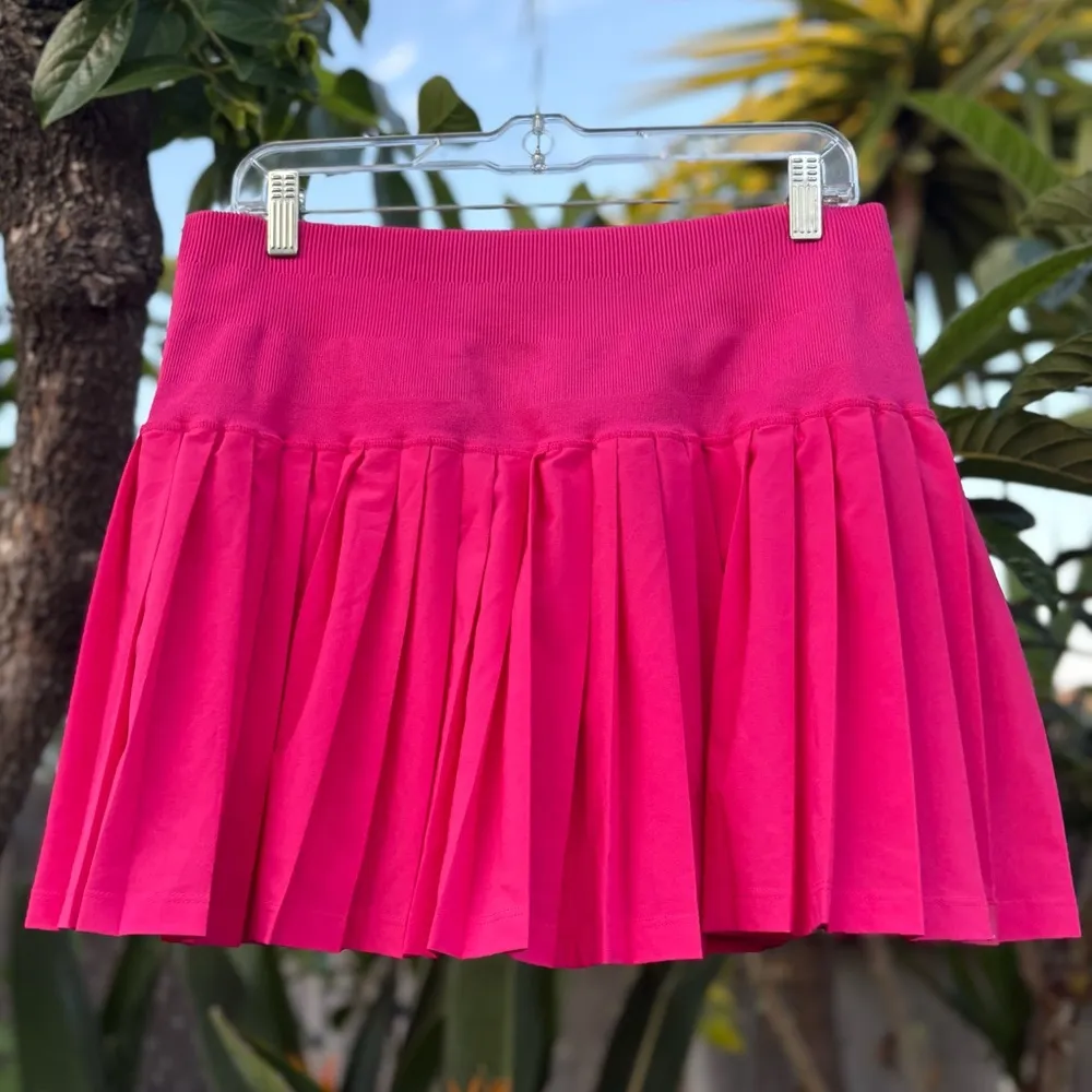 JOY LAB Hot Pink Pleated Mini Tennis Pickleball Skort Skirt - Image 8