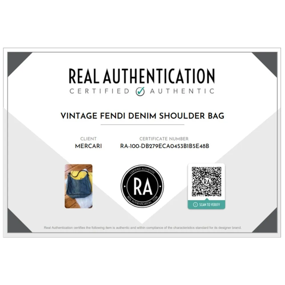 Vintage Fendi Denim Shoulder Bag - Image 11
