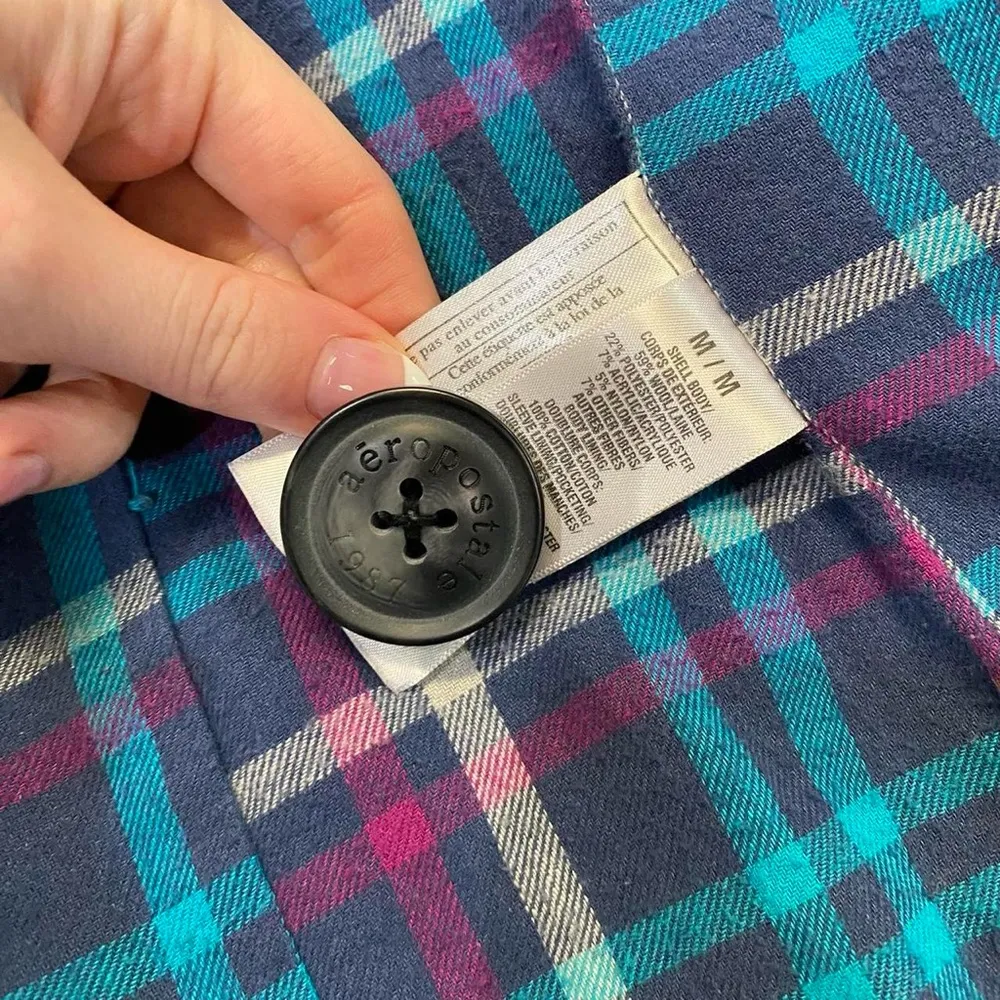 Y2K Preppy Aeropostale Purple Peacoat - Image 7