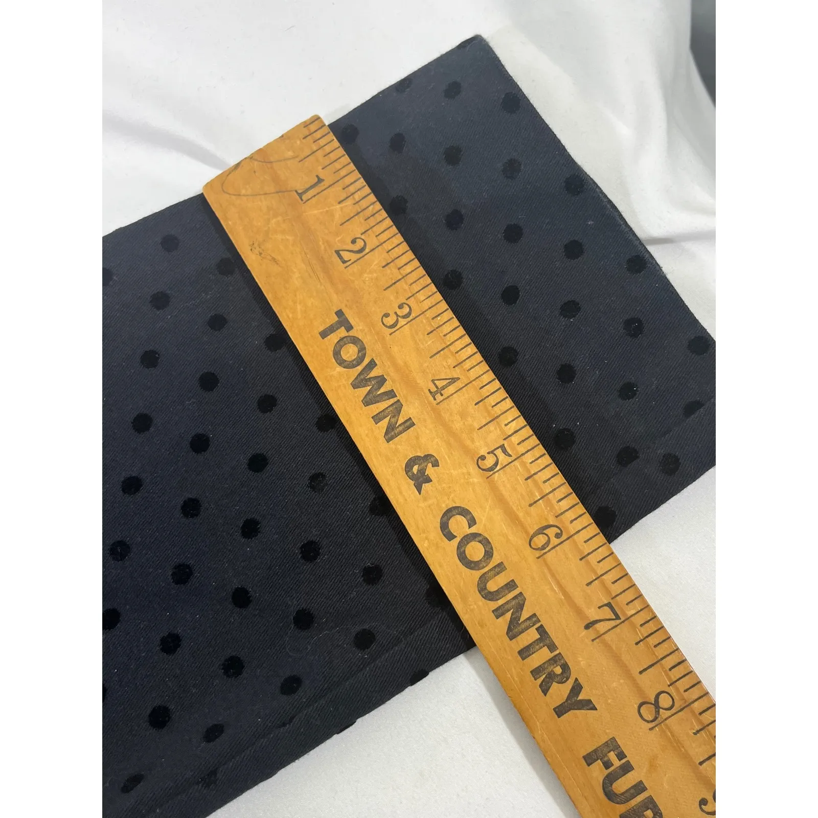 LOFT Sutton Women Skinny Ankle Pants Black Velvet Polka Dot Preppy Size 12 - Image 10