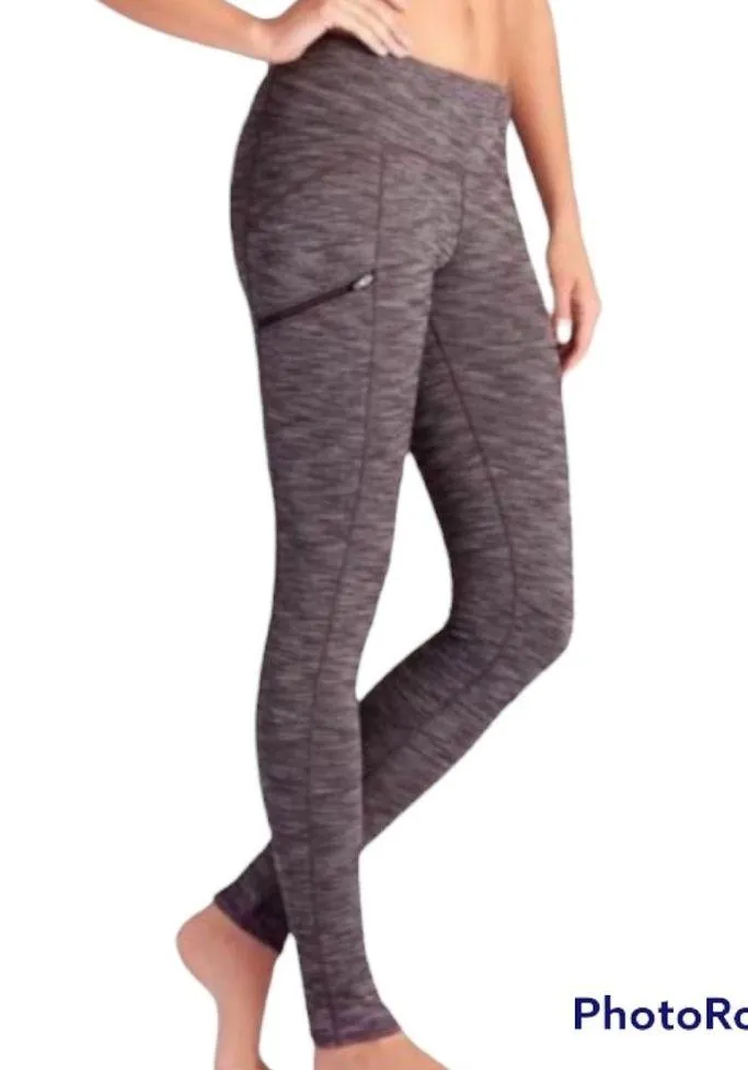 Athleta Cozy Drifter Marled Gray Tights Leggings size Small - Image 2