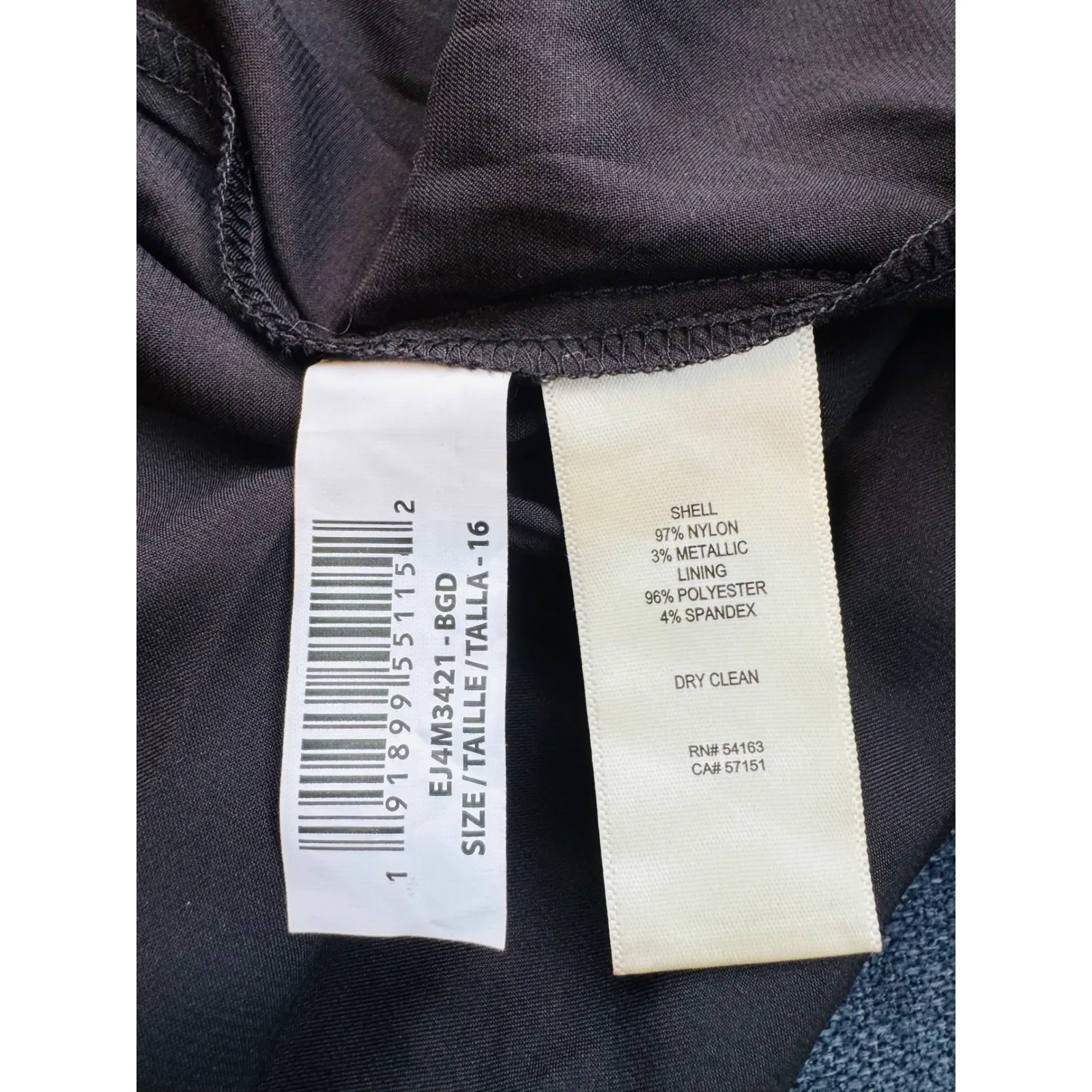 Eliza‎ J Women's Metallic Eyelash Lace Midi-Dress, Black/Gold, Size 16, NWOT - Image 15