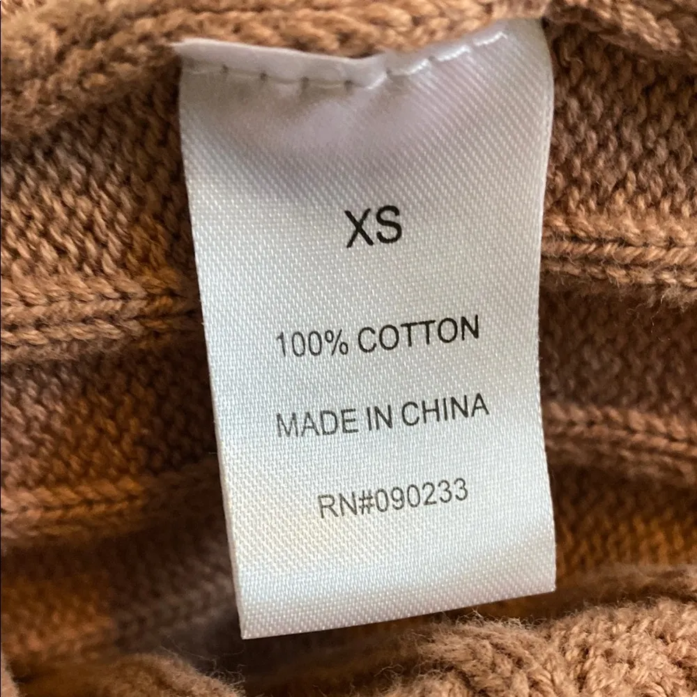 Kendall & Kylie Size Extra Small XS Women's Teen Girl Blush Ribbed Knit Sweater - Image 5