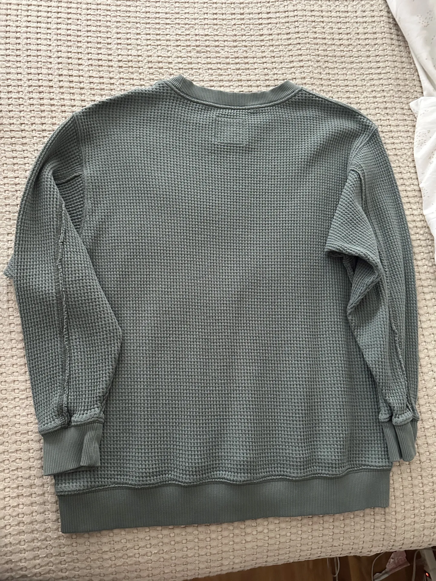Waffle Knit Crewneck Sweatshirt - Image 4