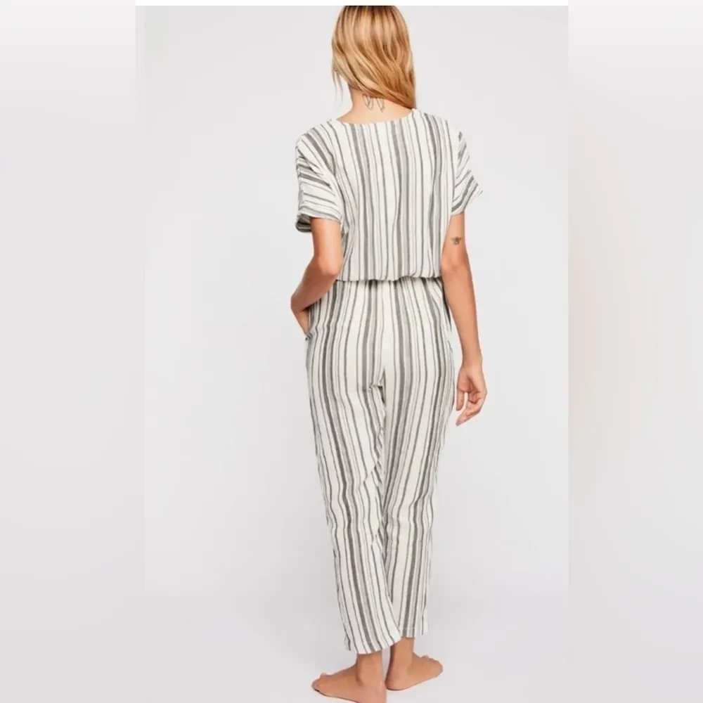 Jen’s Pirate Booty White Gray Stripe Jumpsuit - Image 3