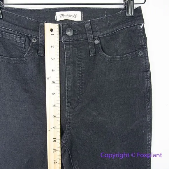 Madewell 10" High-Rise Skinny Jeans in black frost‎ wash, 26 - Image 6