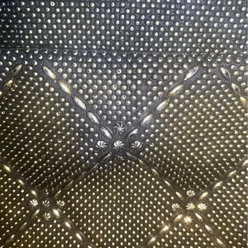 Gold & Silver Metal Studded Wristlet With Braided Clip On Cord - Image 8