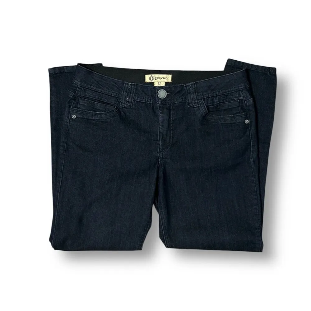 Democracy Black Ab Technology Skinny Jeans Stretch Sculpting Fit Mid Rise Sz 12 - Image 9