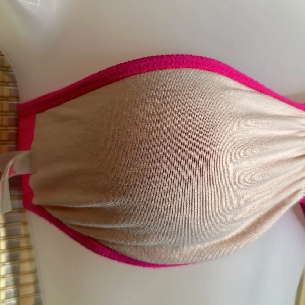PINK Victoria's Secret Hot Pink Lace Bandeau Small S - Image 11