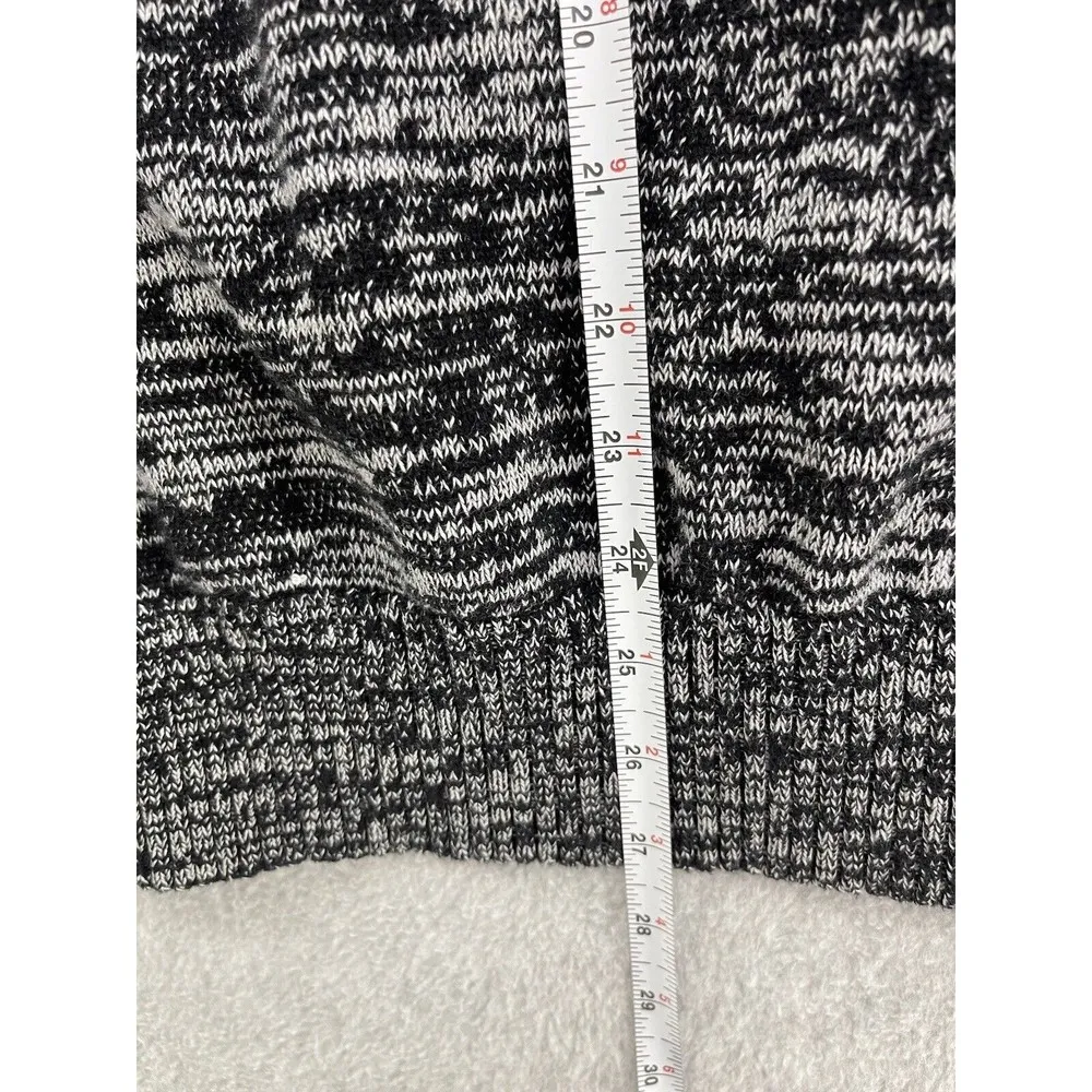 Brave Soul Women's Sweater Hooded Long Sleeve Buttons Marled Gray Size Large - Image 9