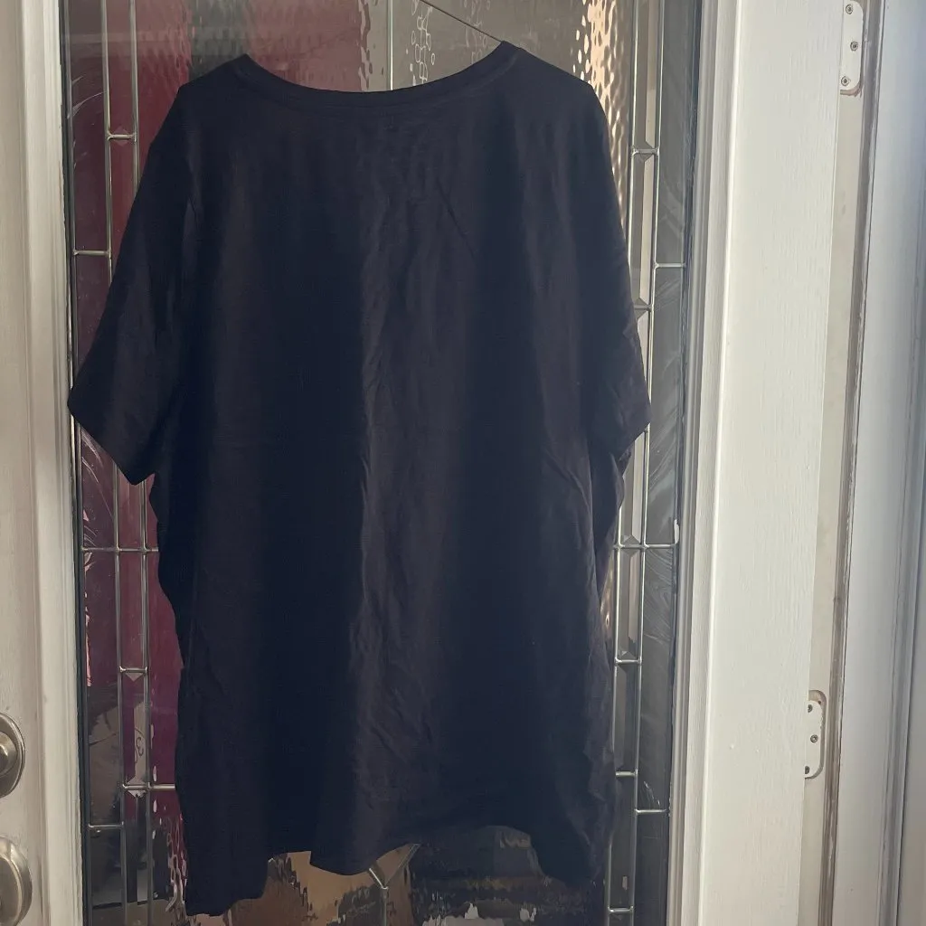 Sonoma Every Day Tee Women's Black V-Neck Short Sleeve -SIZE 2X Super Soft - Image 2