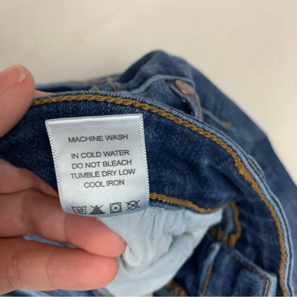 Judy Blue size 15 32 skinny fit plaid Light Wash Distressed Jeans cottage red bl - Image 10