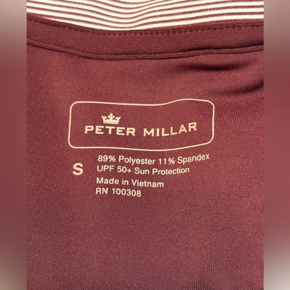 Peter Millar Long Sleeve Fitted Polo 1/4 Zip. Virginia Tech Hookies Wrestling - Image 5