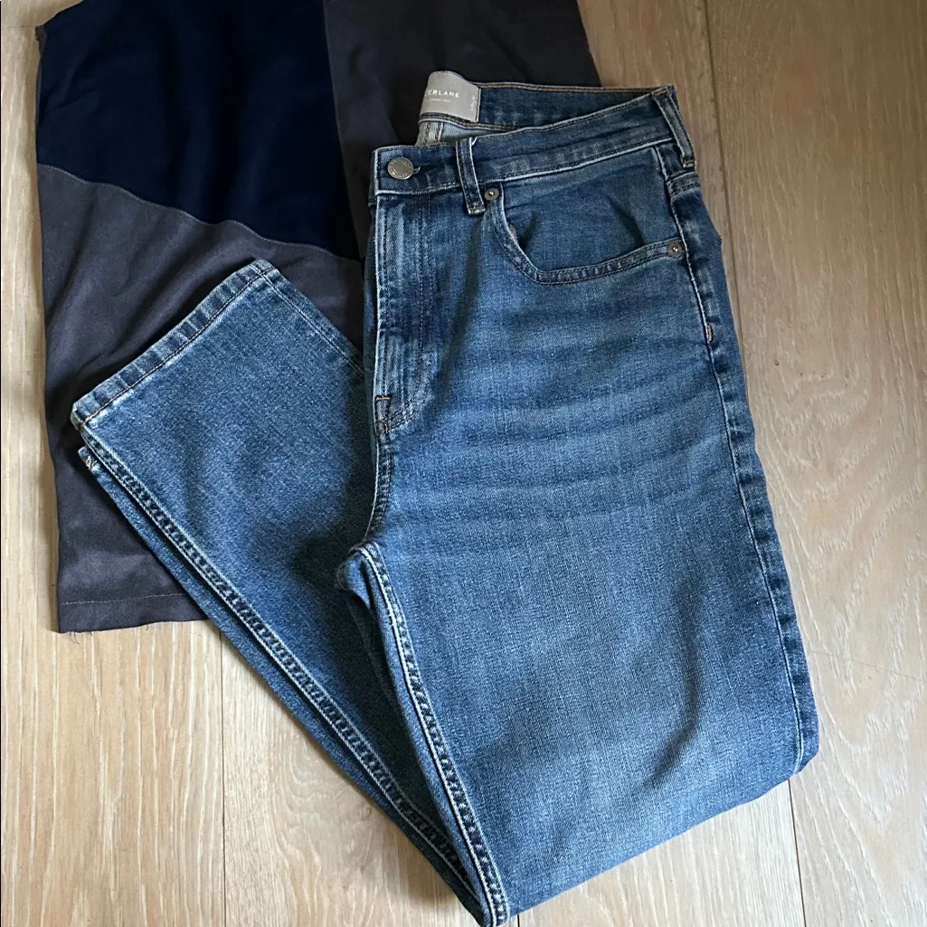 Everlane Women's Blue Crop Ankle Cotton Blend Denim Stretch Every Day Jeans - Image 9