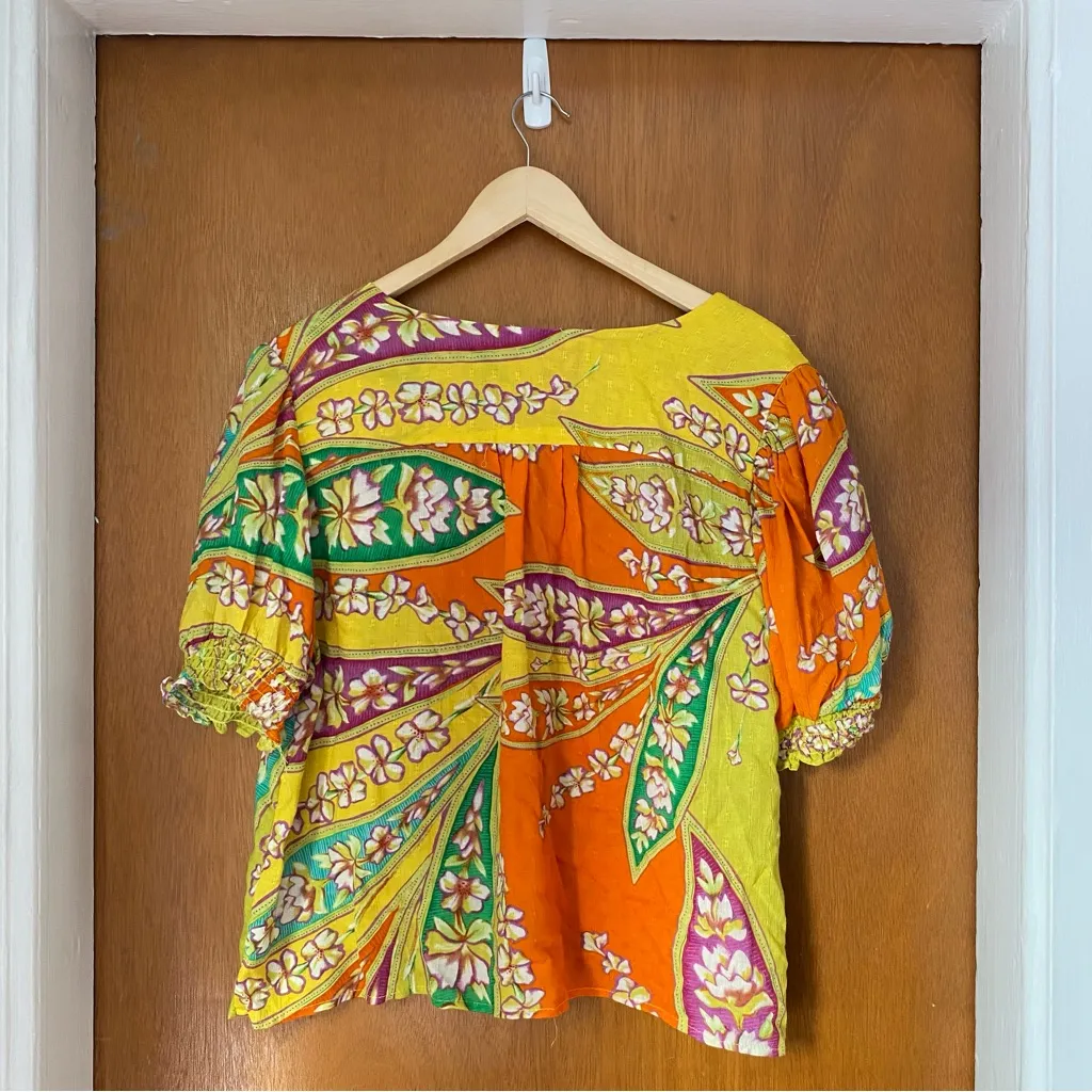 ✨🆕✨
•Haute Hippie boxy semi sheer blouse• Size XL - Image 8