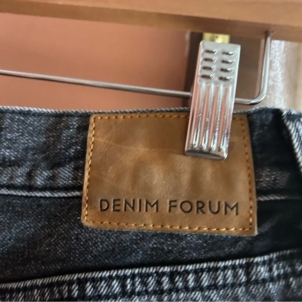 Denim Forum Aritzia‎ The Ex Boyfriend Short Distressed Black 100% Cotton Size 26 - Image 6