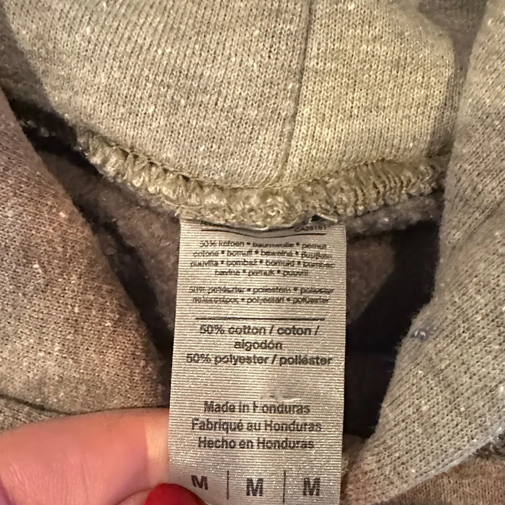 Kurt Cobain Grunge Brown Graphic Bleach Cropped Hoodie Size Medium - Image 5