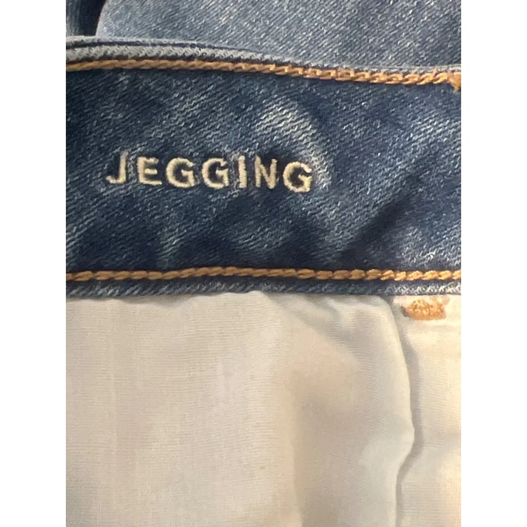 American Eagle Jegging Blue Denim Jeans Next Level Stretch Size 4 Long - Image 5