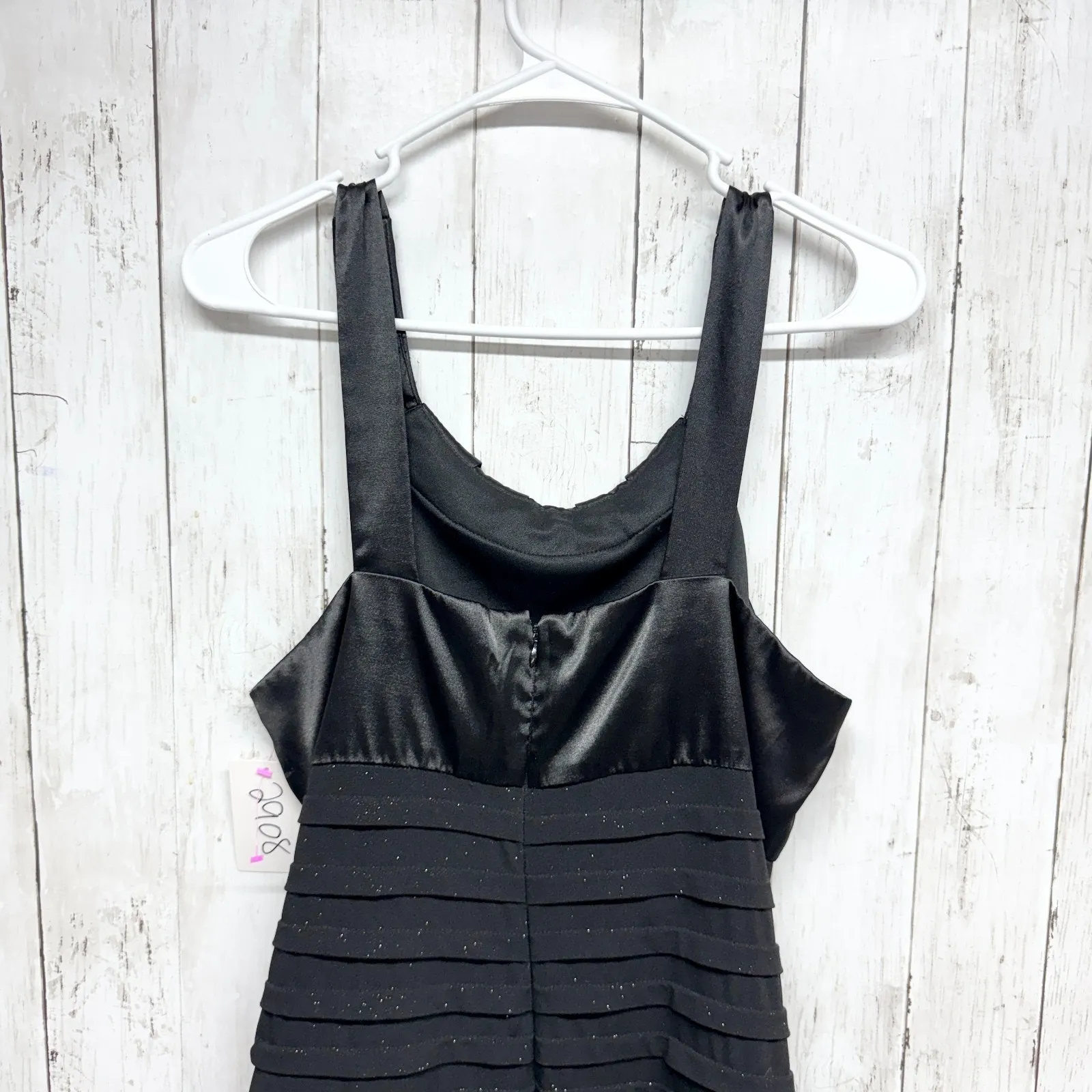 Vtg R&M Richards Dress Women Size 14W Black Mixed Media Sleeveless Tank Bodycon - Image 7