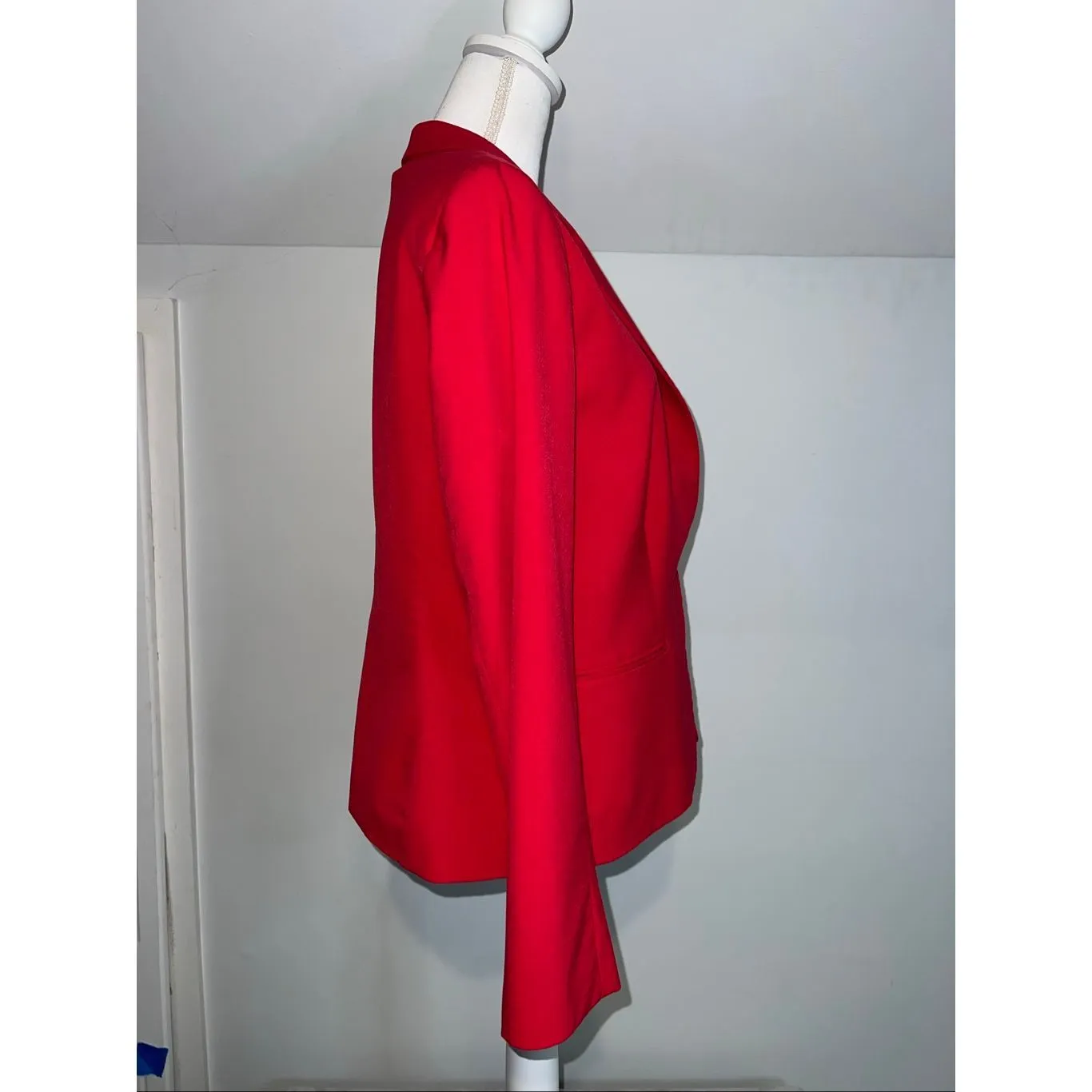 Women’s Bright Red Single Button Blazer Jacket sz12 - Image 2
