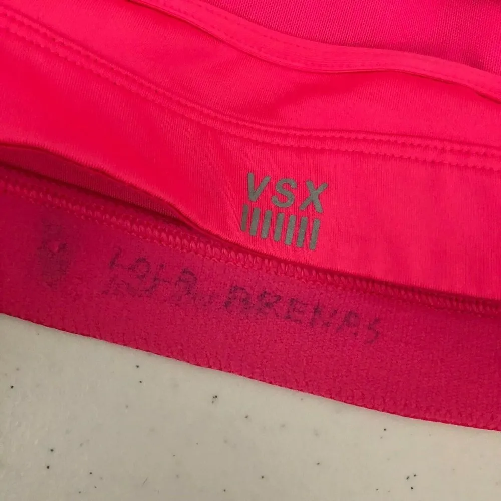 Victoria's Secret VSX Sports Bra Racerback Keyhole High Neck Pink Size XS - Image 4