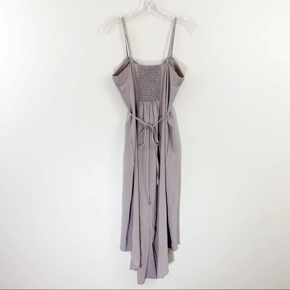 Bar III Tan High-Low Maxi Dress Pintuck Pleating - Image 10