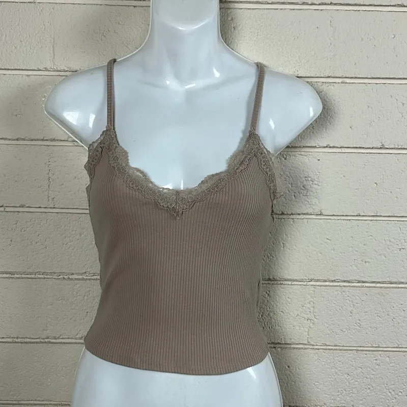 Garage Lace Trim Cami Beige size M - Image 4