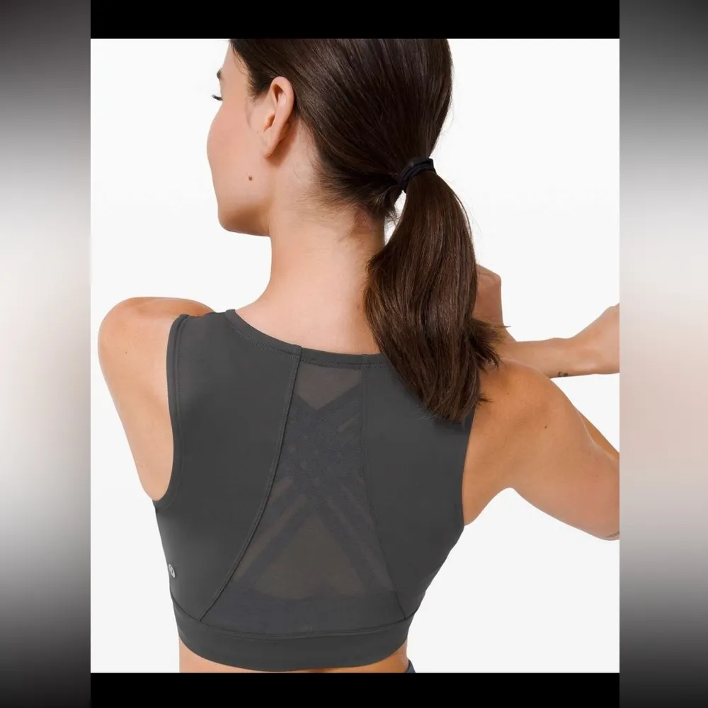 Lululemon Hotty Hot Cropped Tank in Graphite Grey - Image 3