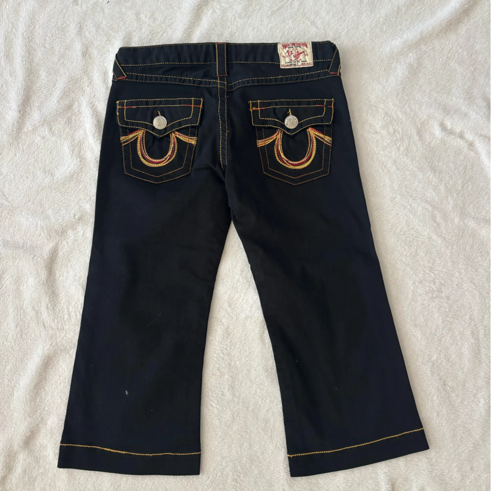 True Religion Black Ankle Cropped Jeans - Image 2