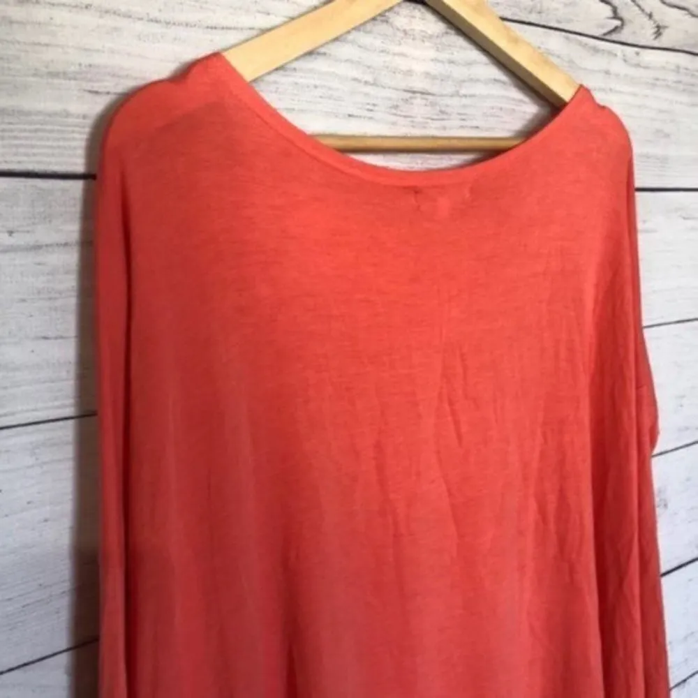Piko 1988 Dark Orange Bamboo Long Sleeve Loose Fit T-Shirt S - Image 5