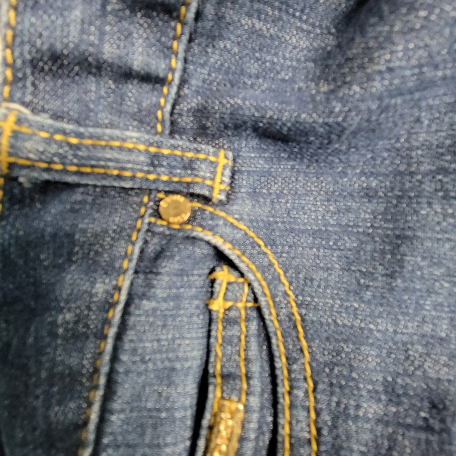 Michael Kors Womens Jeans Size 4 Blue Bedazzled‎ Gold Rivets Flare Leg Denim - Image 2