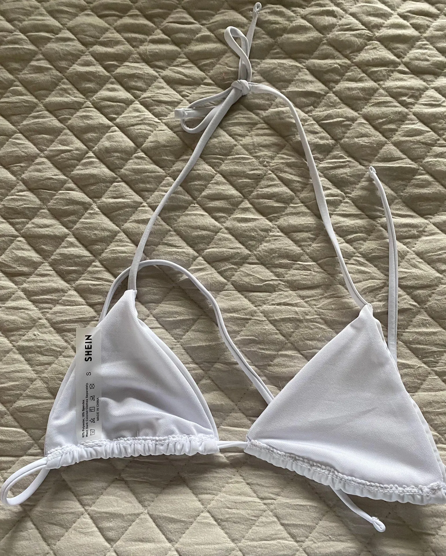 SheIn White Bikini Top - Image 2