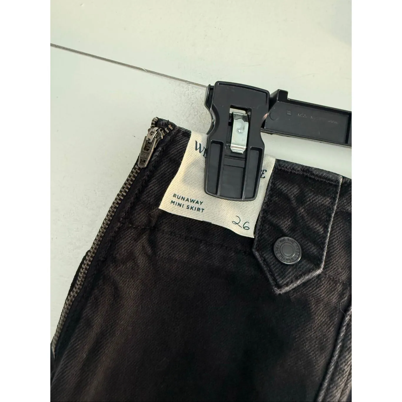 Free People Women’s 26 Black Ashes to Ashes Runaway Denim Skirt New - Image 5