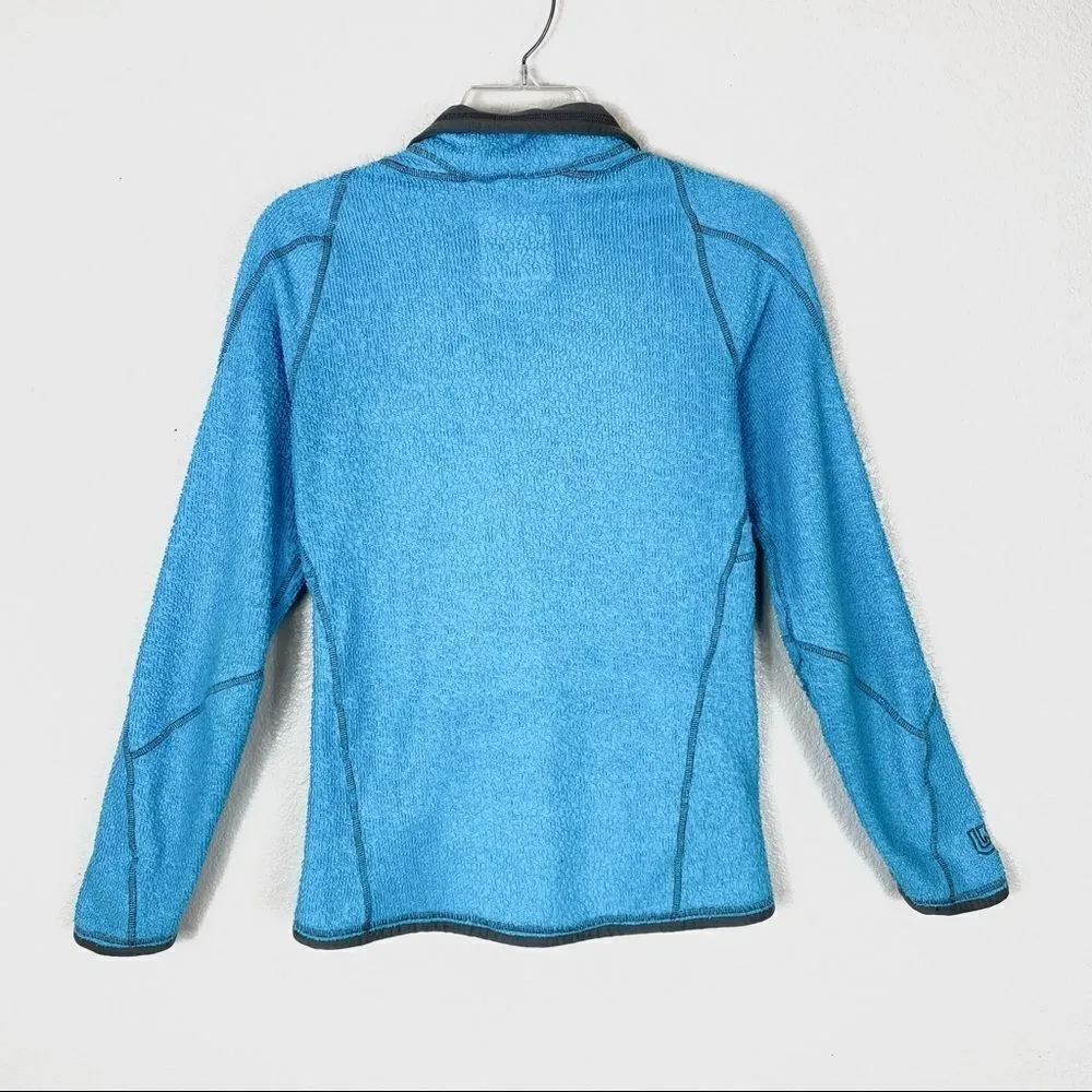 Burton AK  Blue Terry Cloth Zip Up Jacket - Image 5